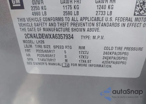 2010 Chevrolet Equinox Lt from USA, damaged, VIN 2CNALDEWXA6357934